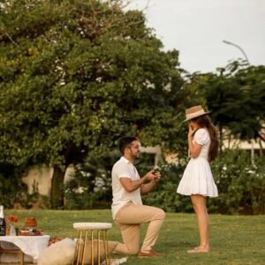 Fazer pedido de casamento durante a festa